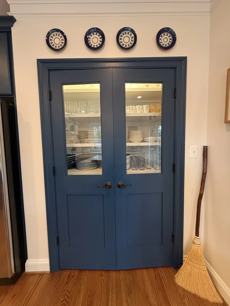 The French Fireback Kitchen glass pantry doors