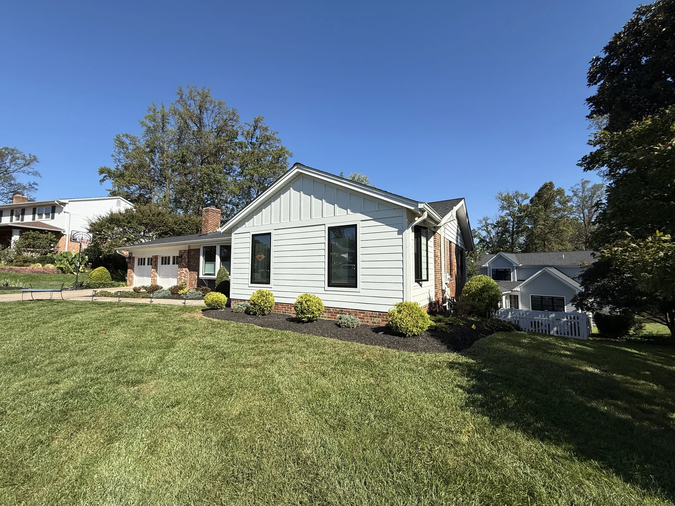 Angled view of the front bedroom addition