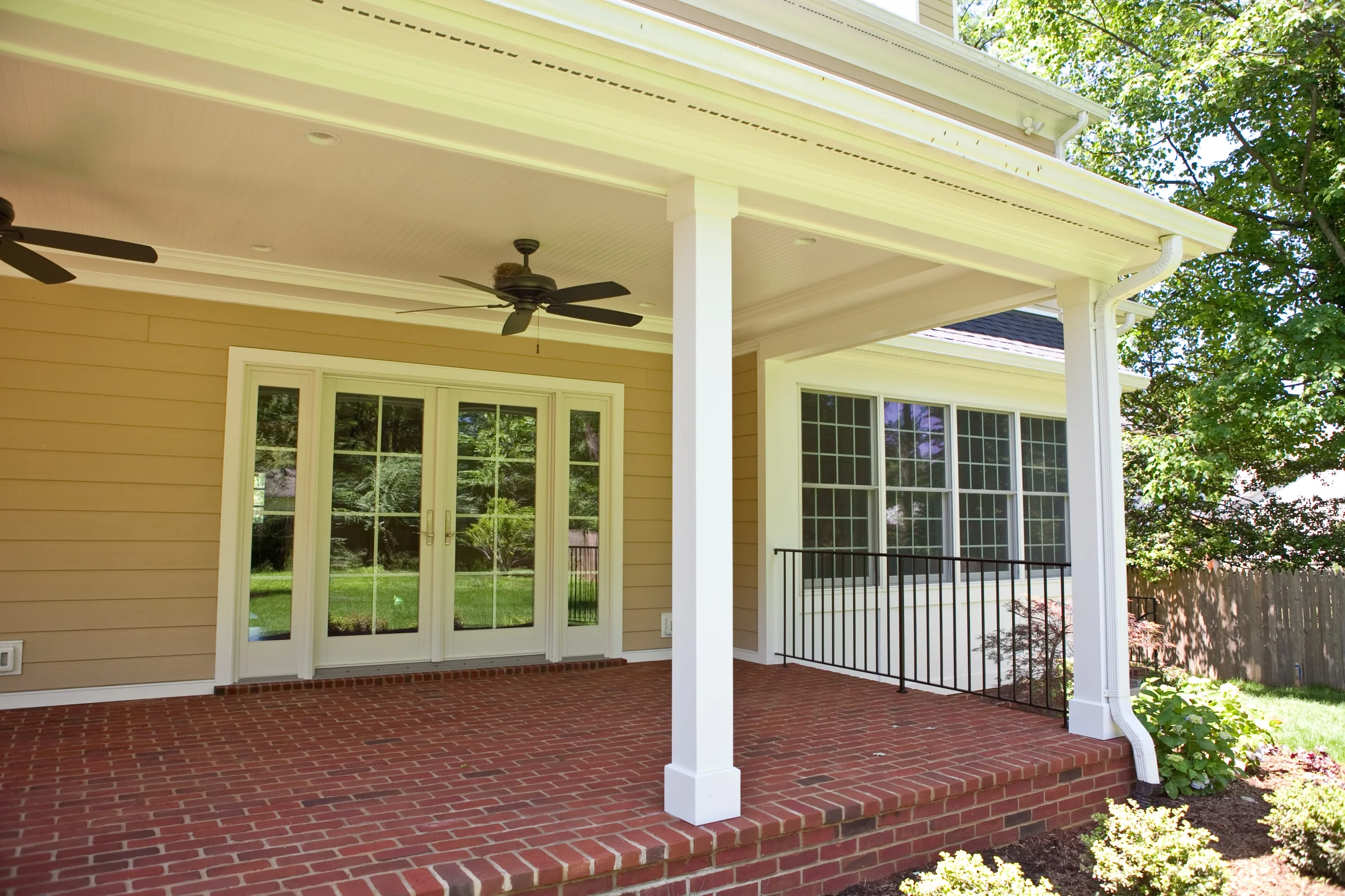 A New Northern Virginia Home rear porch architectural detail