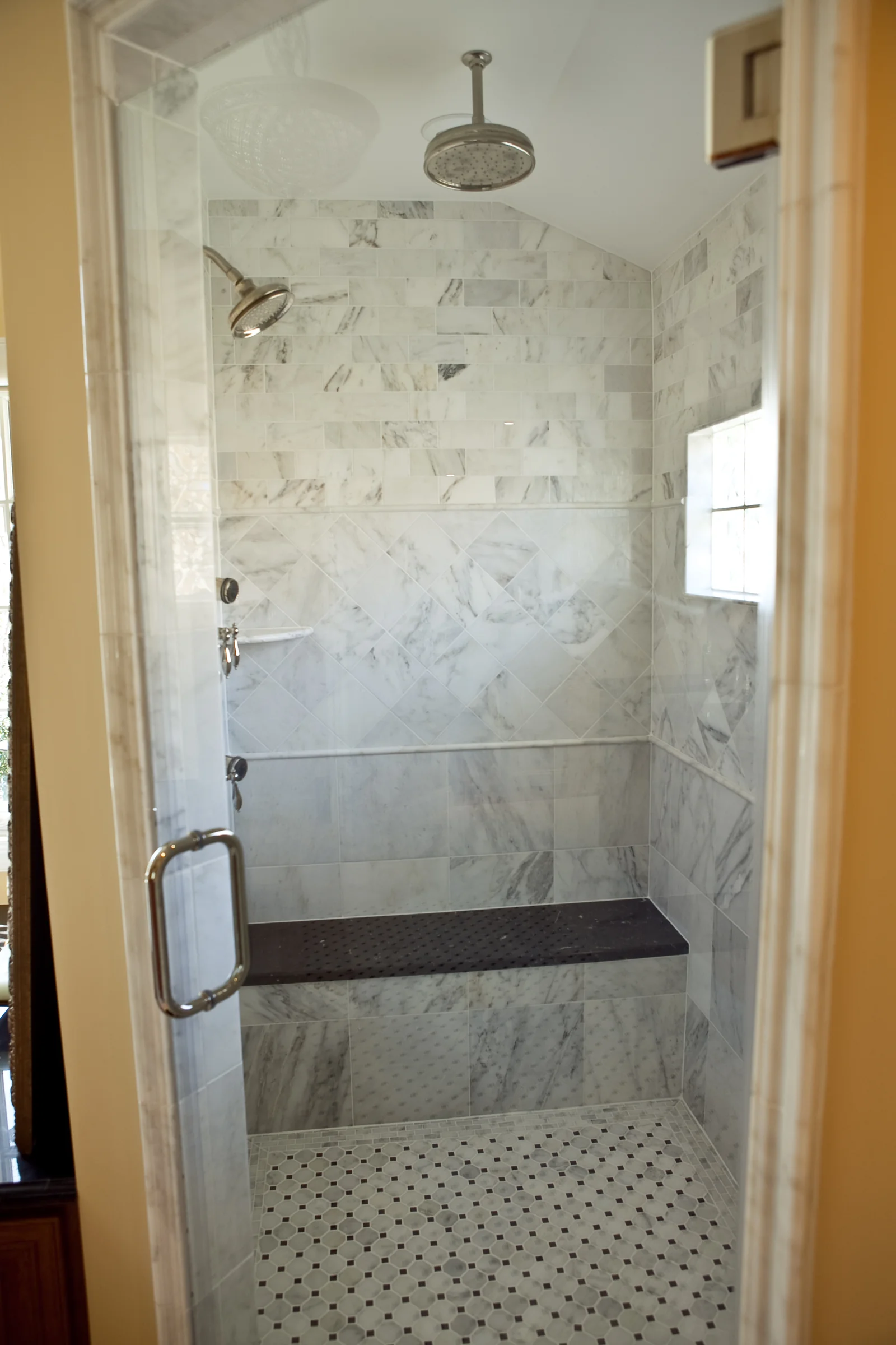 Seamless Two-Story Addition tiled shower